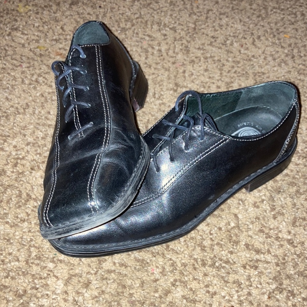 Rockport Mens loafers lace leather 8m